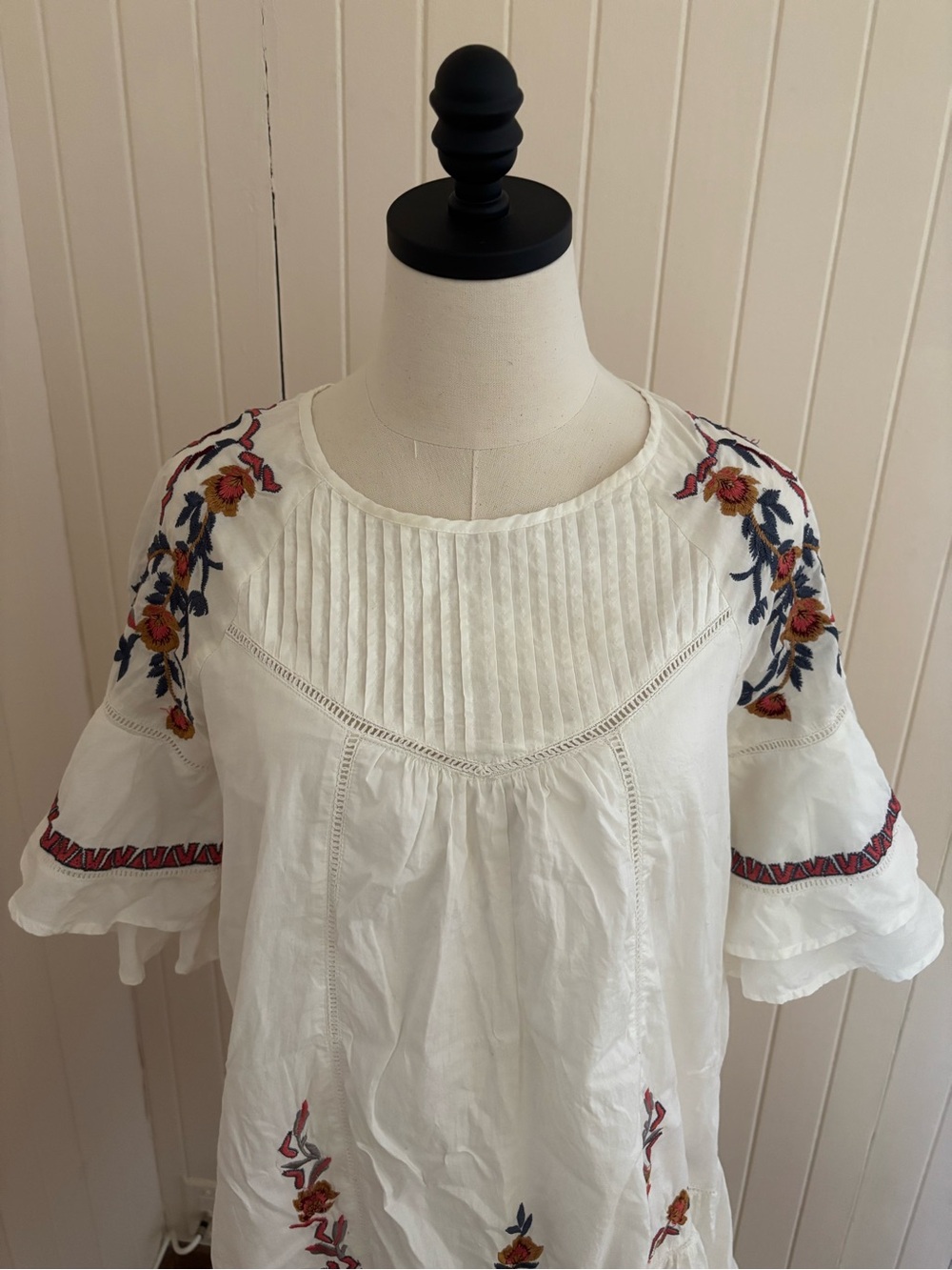 Free People Embroidered Pavlo Dress in Ivory - Picture 4 of 8